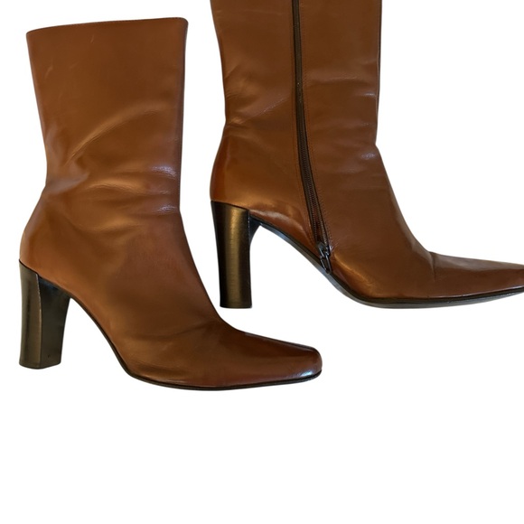 👢 Coach Italian Collection Chestnut Leather Heeled Boots – Made in Italy - Picture 12 of 12